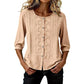 Women's Embroidered Cotton Linen Blouse