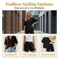 Women's Linen V-Neck Shirt & Shorts Set
