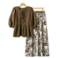 Casual Tie-Neck Blouse and Wide-Leg Pants Outfit
