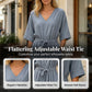Solid Color V-Neck Maxi Dress with Pockets