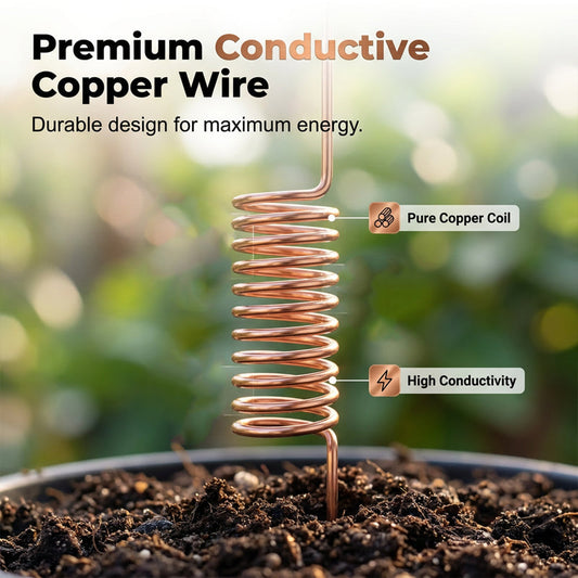 Copper Spiral Antenna Plant Stakes