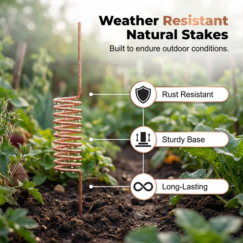 Copper Spiral Antenna Plant Stakes