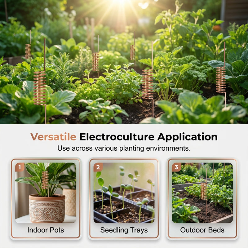 Copper Spiral Antenna Plant Stakes