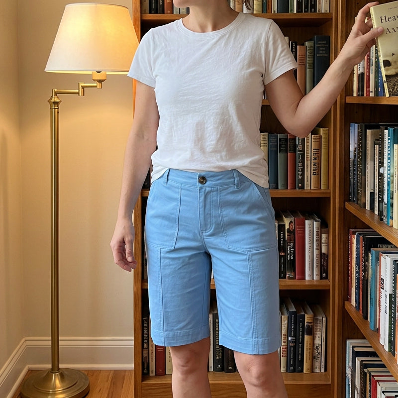 Women's Solid Color Casual Shorts