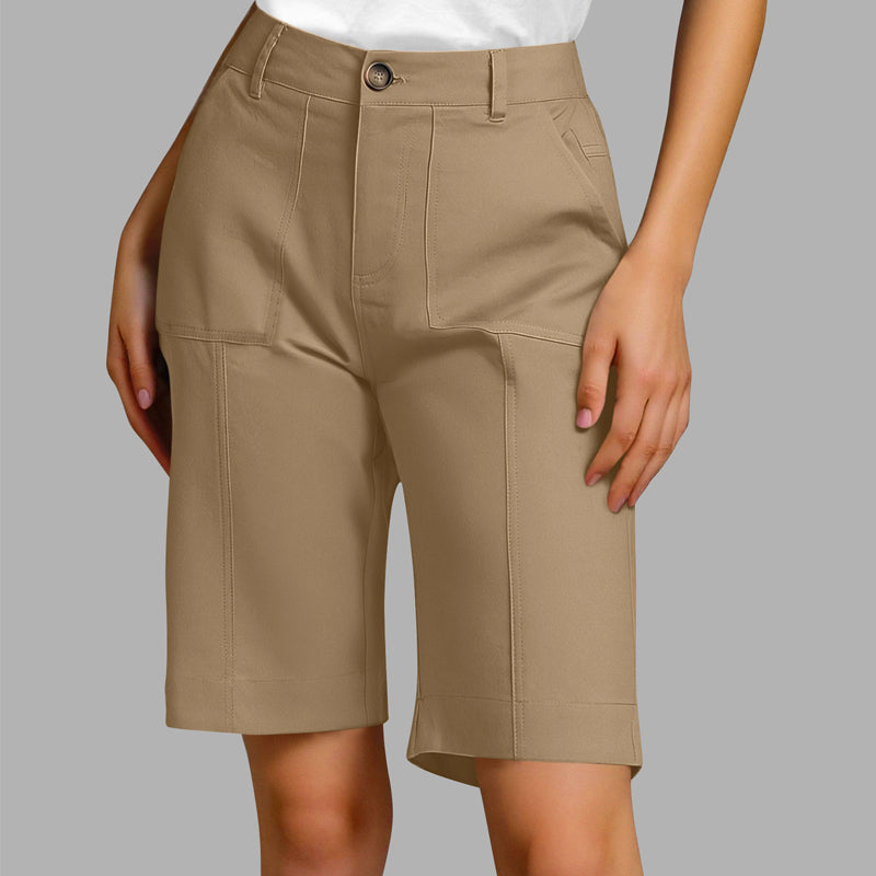Women's Solid Color Casual Shorts