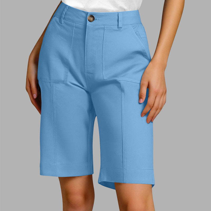 Women's Solid Color Casual Shorts