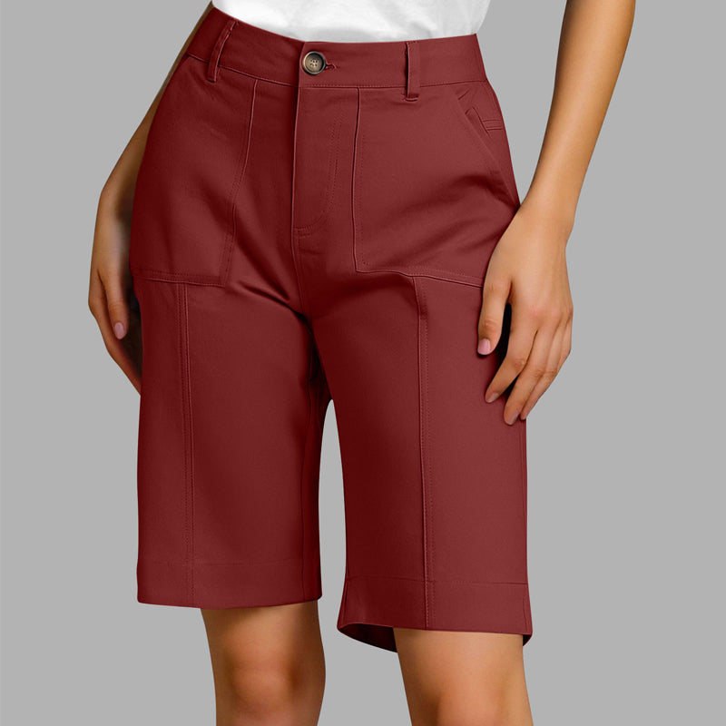 Women's Solid Color Casual Shorts