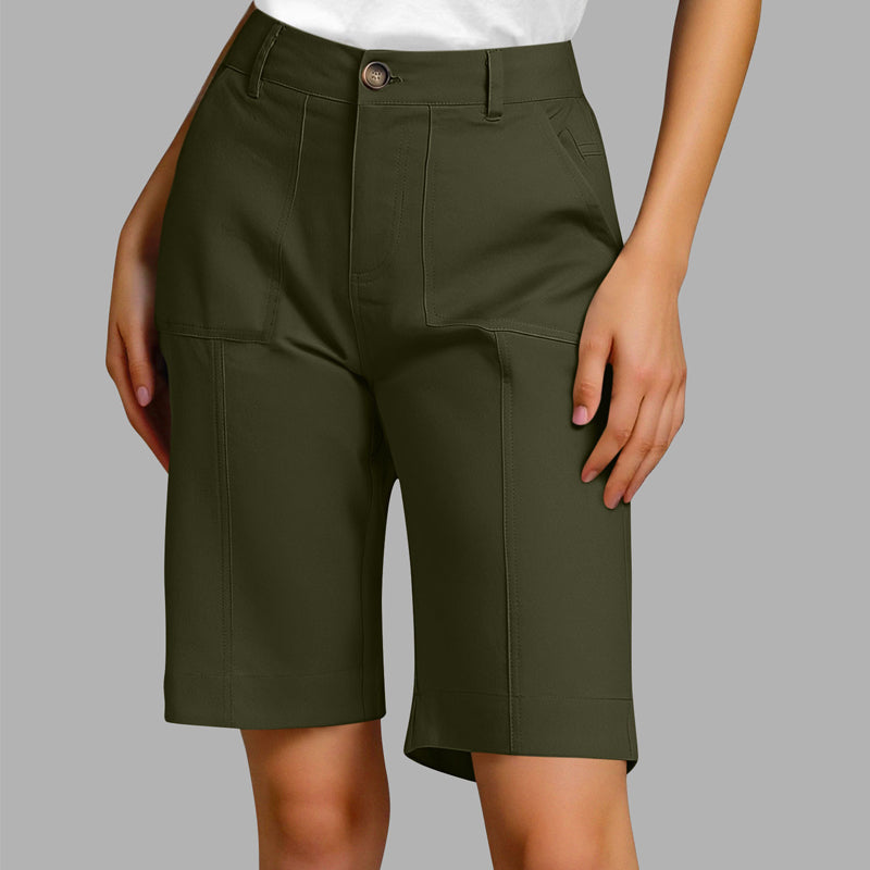 Women's Solid Color Casual Shorts