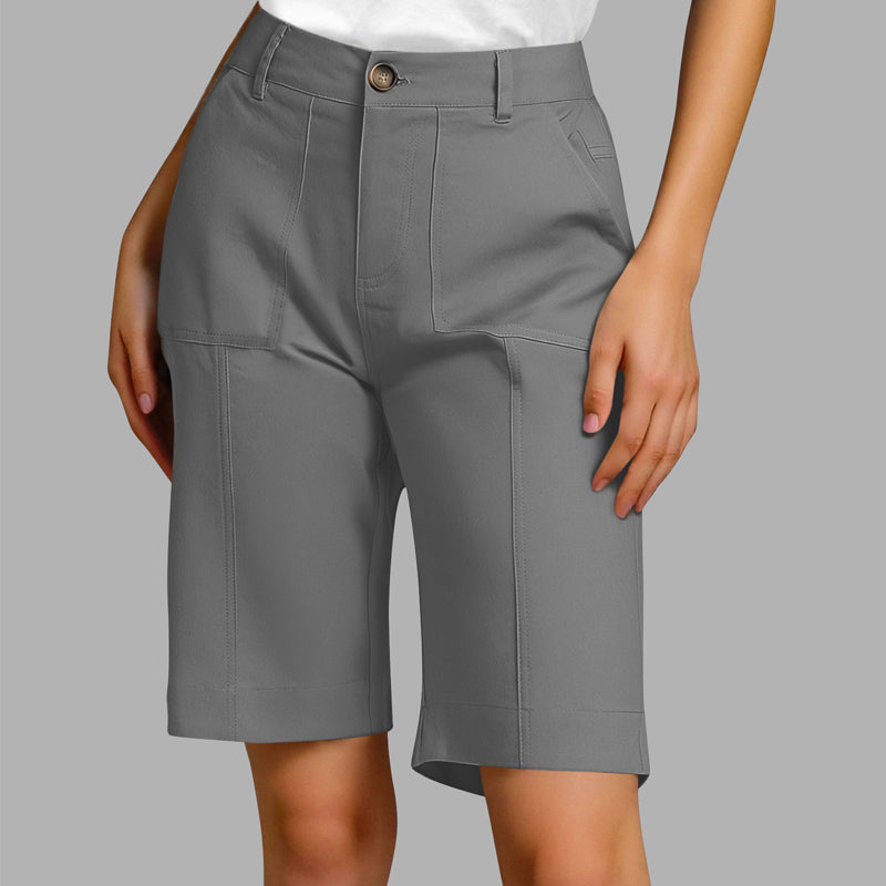 Women's Solid Color Casual Shorts