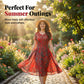 Comfortable Fit-and-Flare Summer Midi Dress