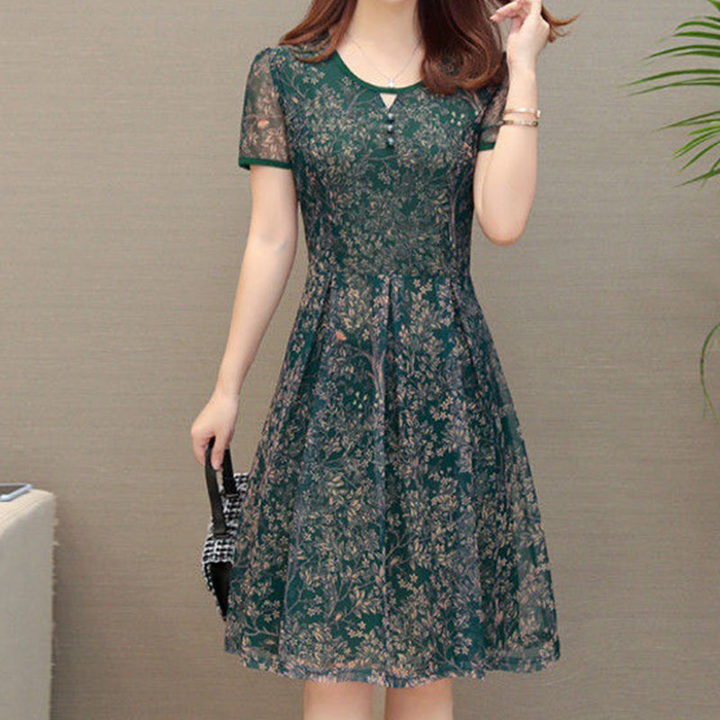Comfortable Fit-and-Flare Summer Midi Dress