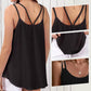 🎁Neuwaren 50% Rabatt💥Mesh Cami Top 🌿✨ – Double Straps, Irregular Hem, Loose Fit, 10 Colours