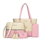 👜4-in-1 Color-Block Tote Bag Set ✨The Handbag Set Every Woman Needs