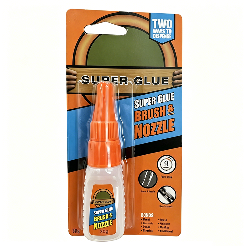 Multi-Purpose Super Glue with Brush & Nozzle Applicator