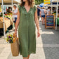 Women's Casual Sleeveless V-Neck Ruffle Dress