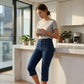 Women's High-Waisted Flared Capri Jeans