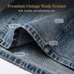 Women's Layered Waist Denim Maxi Skirt