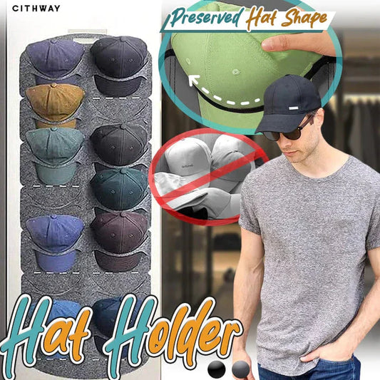 🥳2026 HOT SALE🥳💞50K+ SOLD!🎩🧢 50% OFF! Hanging Hat Rack with 14 Pockets – Keeps hats in shape, no creases. Space‑saving, easy to hang. Perfect for caps & sun hats! 🏠✨