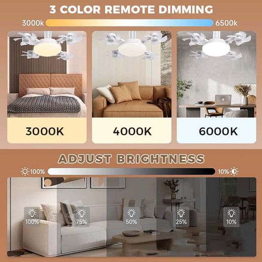 ⌛Last-day special offer-Remote-Controlled LED Ceiling Fan Light
