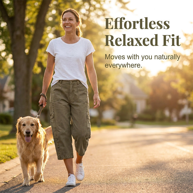 Relaxed Casual Cargo Capris