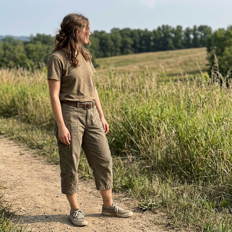 Relaxed Casual Cargo Capris