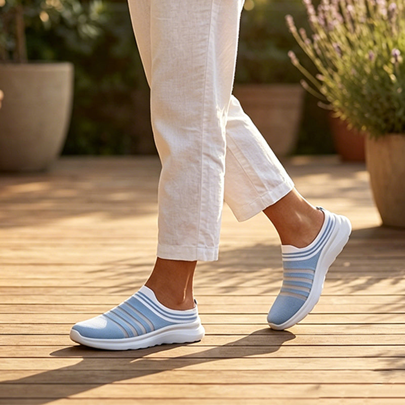 Women’s Breathable Mesh Slip On Mule Sneakers