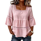 ⏳Limited-time 50% off⏰ Elegant Square Neck Summer Blouse🌸👚