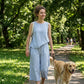 Women's Striped Wide-Leg Pants Set