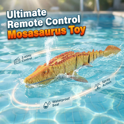 ⌛Limited-time offer-2.4G RC Mosasaurus Swimming Toy with Spray