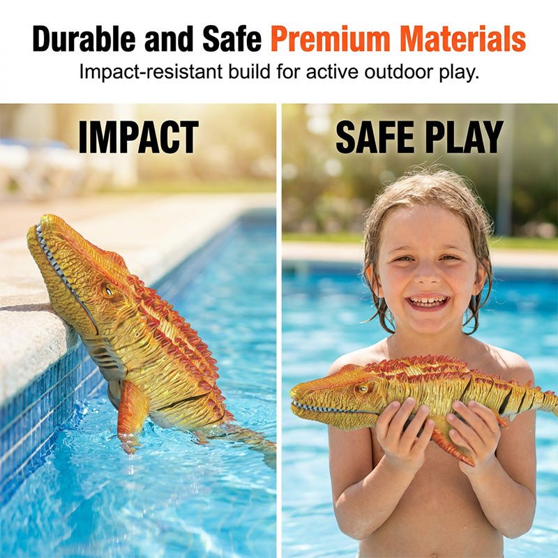 ⌛Limited-time offer-2.4G RC Mosasaurus Swimming Toy with Spray