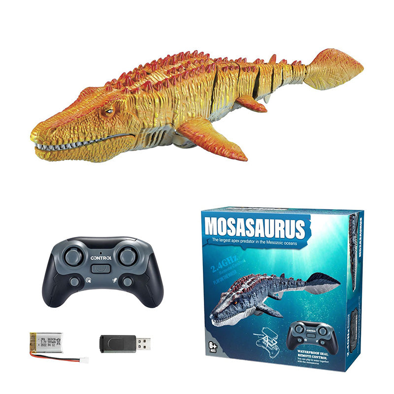 ⌛Limited-time offer-2.4G RC Mosasaurus Swimming Toy with Spray