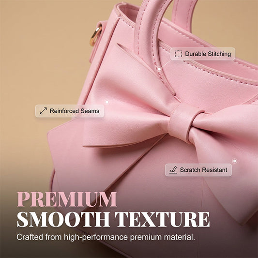 Elegant Bow Crossbody Bucket Bag