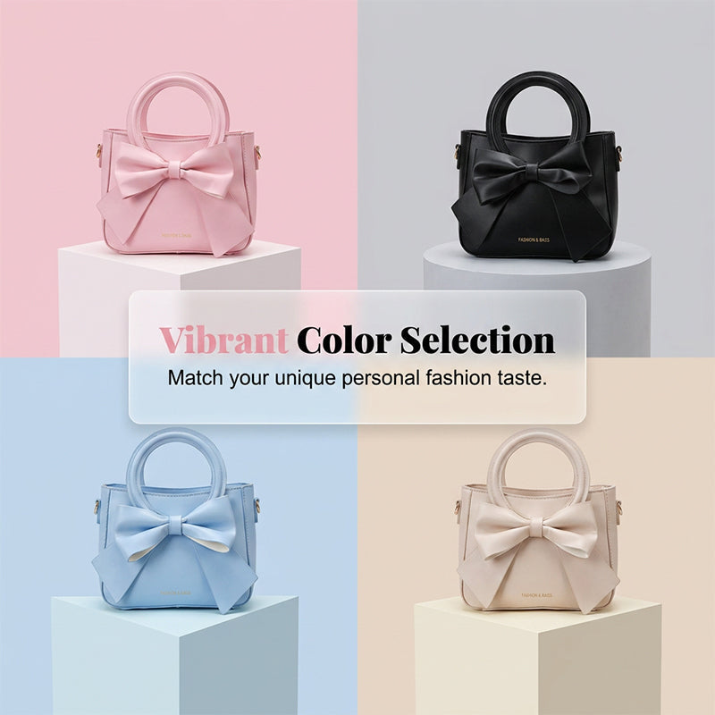 Elegant Bow Crossbody Bucket Bag