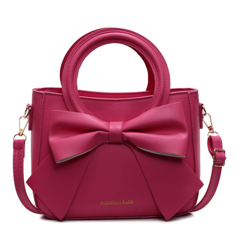 Elegant Bow Crossbody Bucket Bag