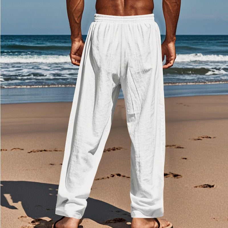 Men's Casual Linen Drawstring Pants