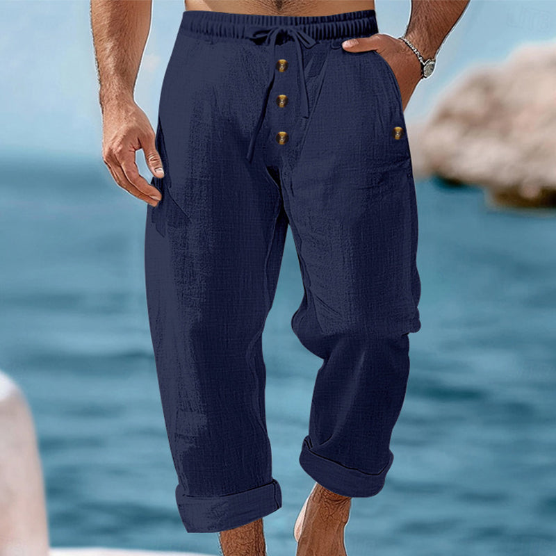 Men's Casual Linen Drawstring Pants