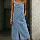 👗 60% OFF NOW! 👖 Women's Sleeveless Denim Overall Midi Dress – Soft denim & relaxed fit – Vintage style, side pockets – perfect for casual days or summer layering ✨