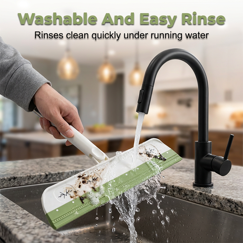 ⌛Limited-time offer-Rotating Silicone Floor Squeegee Broom
