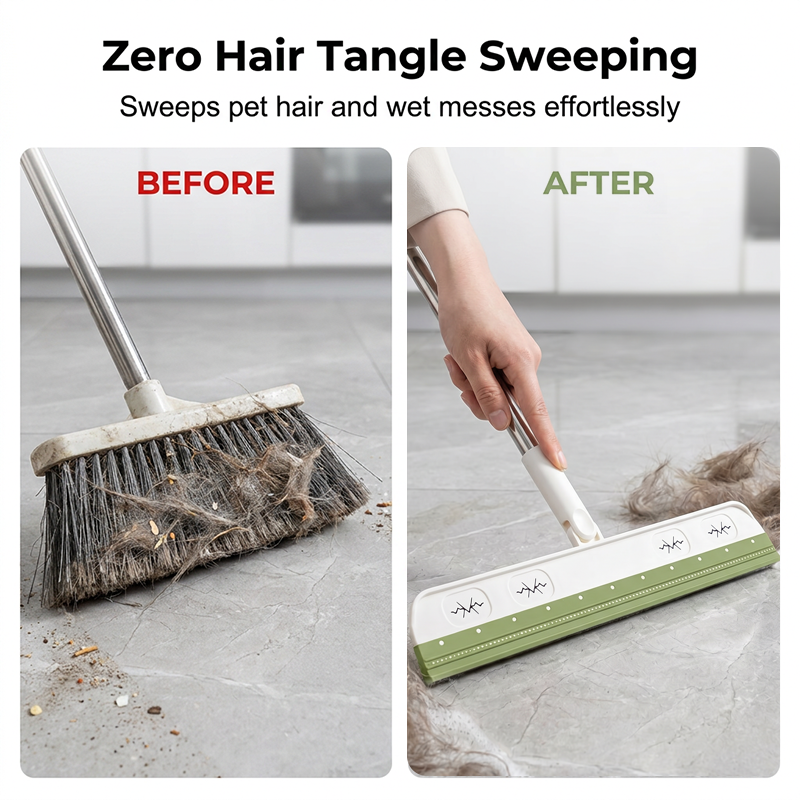 ⌛Limited-time offer-Rotating Silicone Floor Squeegee Broom