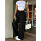 👖 LIMITED-TIME 50% OFF! 💥 Women's High-Waisted Straight Leg Trousers – Front Seam, Elastic Back, Versatile ✨