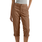 Women’s Solid Color Capri Pants Lightweight Premium Blend Trousers