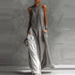 📢📢40% OFF !! ⏰Women's Flowy Sleeveless Colorblock Maxi Dress
