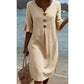Women’s Solid Color Ruffle Sleeve Midi Dress