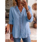 👚✨Women's Casual V-Neck Ruffle Trim Blouse – Effortless Feminine Everyday Style🌸