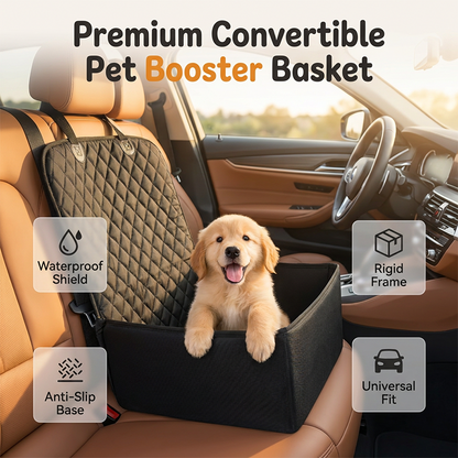 🔥Limited-time offer-Convertible Car Pet Seat Cover and Booster Dog Basket