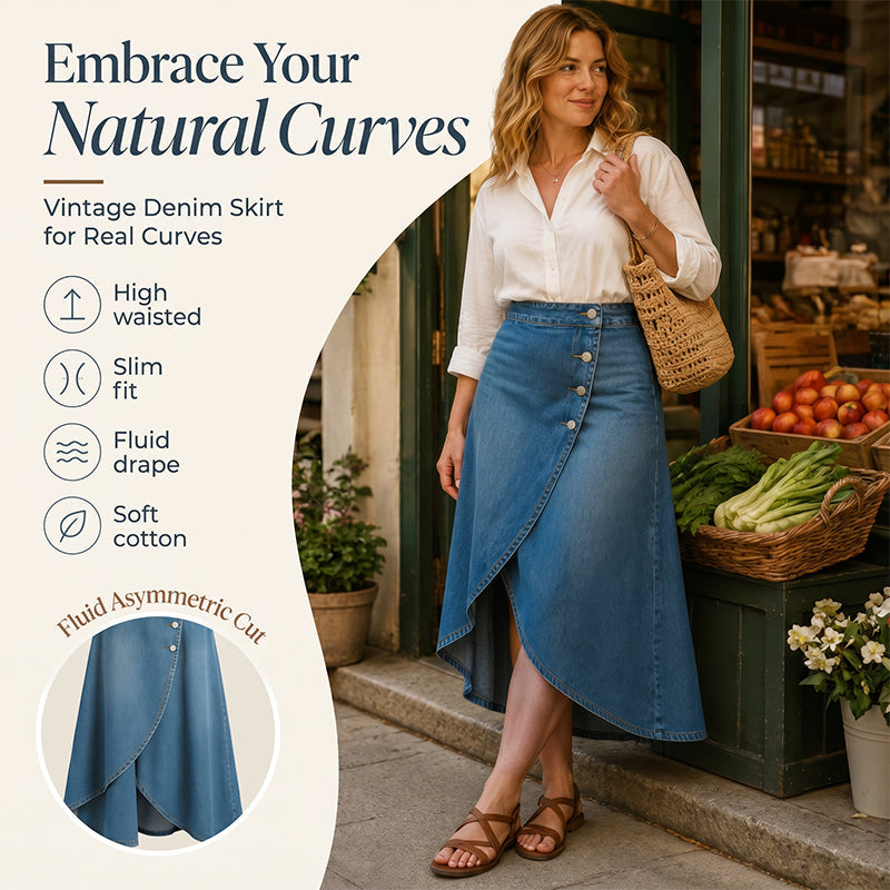 ⌛Limited-time offer-Women's High-Waist Irregular Denim Skirt