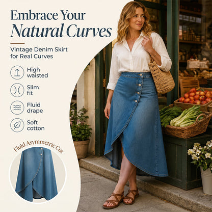 ⌛Limited-time offer-Women's High-Waist Irregular Denim Skirt