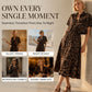 Women's Leopard Print Two-Piece Dress Set