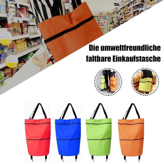 🔥Limited Offer ￡8.99!!⚡50K+ SOLD!🛍️2-in-1 Convertible shopping tote – hides wheels, holds 20kg, expands with zipper!