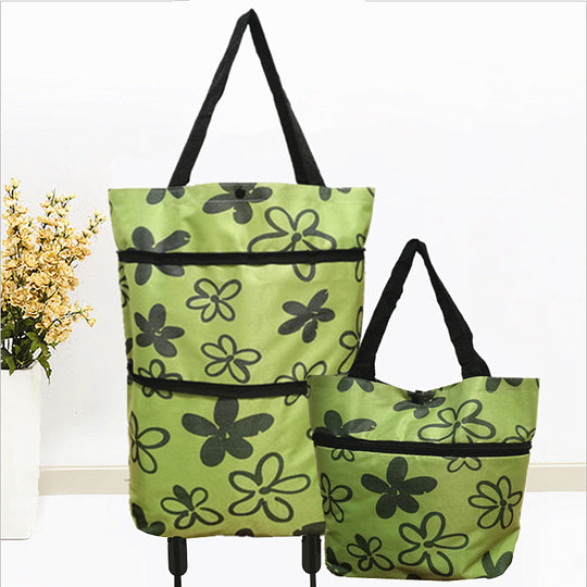 🔥Limited Offer ￡8.99!!⚡50K+ SOLD!🛍️2-in-1 Convertible shopping tote – hides wheels, holds 20kg, expands with zipper!